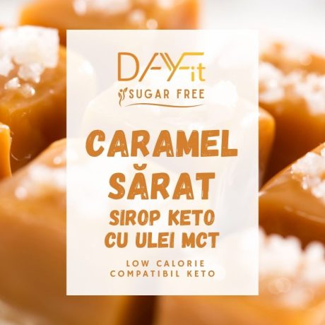 Sirop Keto Dayfit Caramel Sărat cu ulei MCT, low calorie, compatibil keto, 250 ml