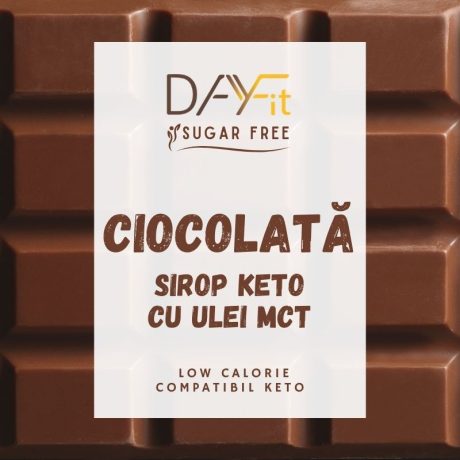 Sirop Keto Dayfit Ciocolată cu ulei MCT, low calorie, compatibil keto, 250 ml
