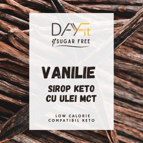 Sirop Keto Dayfit Vanilie cu ulei MCT, low calorie, compatibil keto, 250 ml